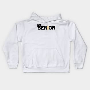 Senior 2022 orang and black Kids Hoodie